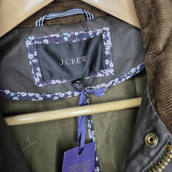 J. Crew Olive Green Jacket with Brown Collar - Picture 5 of 14